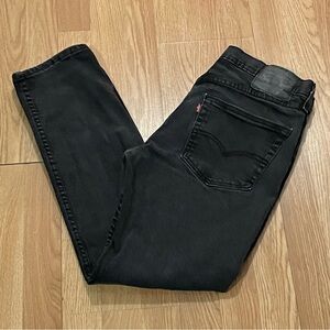 Levi's 502 Men’s 32x30 (32x28) Straight Fit Jeans Black Denim Classic Tapered